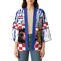 Custom Croatia Football Kimono Marten In Hole With Checkered Patterns