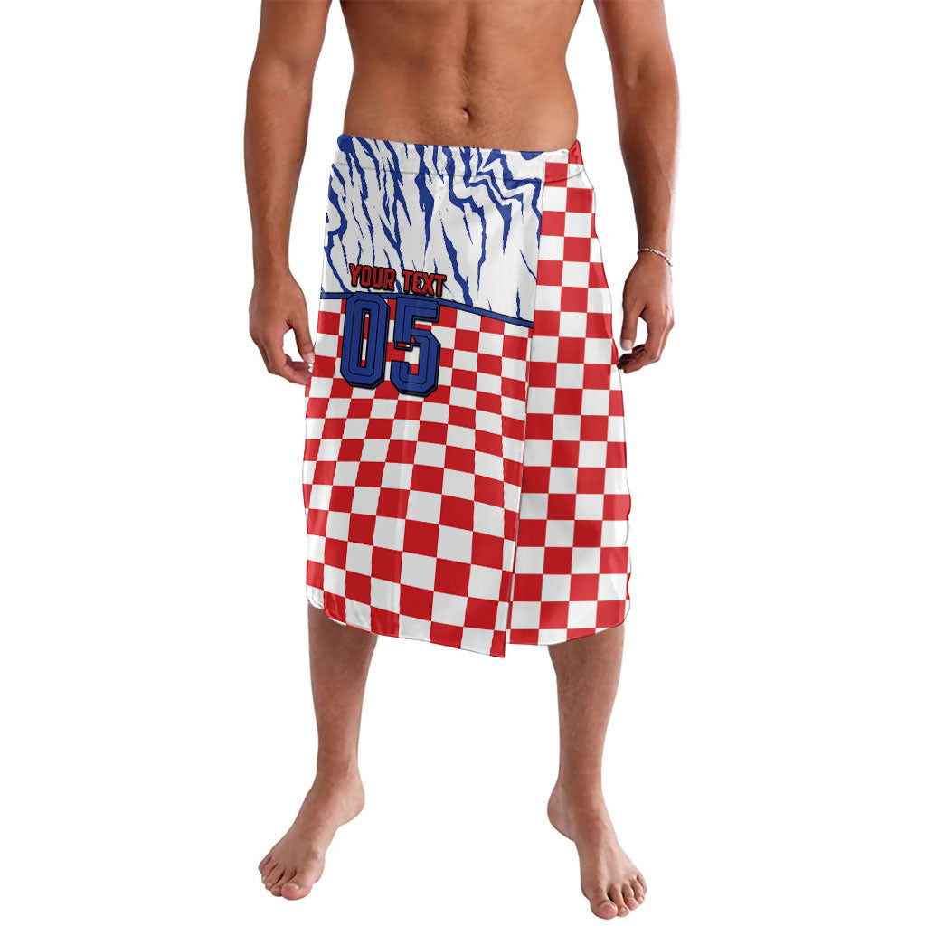 Custom Croatia Football Lavalava Marten In Hole With Checkered Patterns