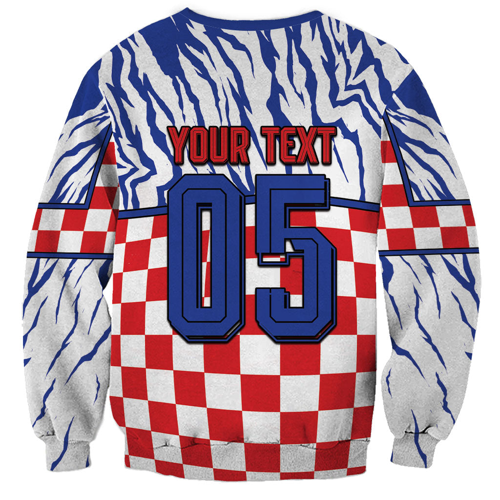 Custom Croatia Football Sweatshirt Marten In Hole With Checkered Patterns