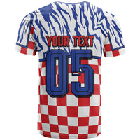 Custom Croatia Football T Shirt Marten In Hole With Checkered Patterns