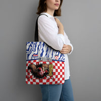 Croatia Football Tote Bag Marten In Hole With Checkered Patterns