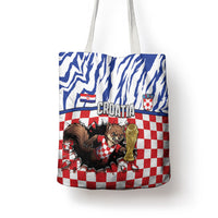 Croatia Football Tote Bag Marten In Hole With Checkered Patterns