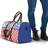 Croatia Football Travel Bag Marten In Hole With Checkered Patterns