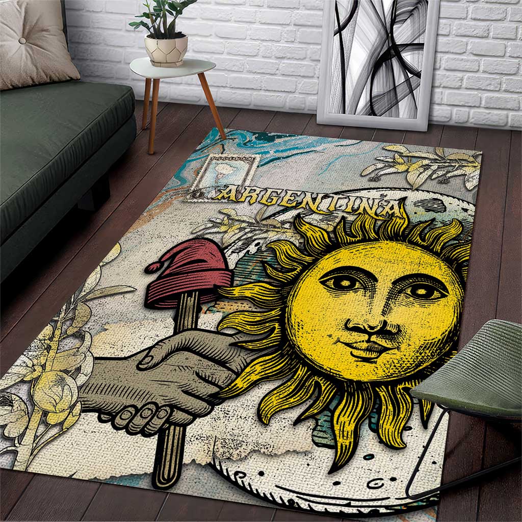 Argentina Area Rug Sol De Mayo Retro Style - Wonder Print Shop