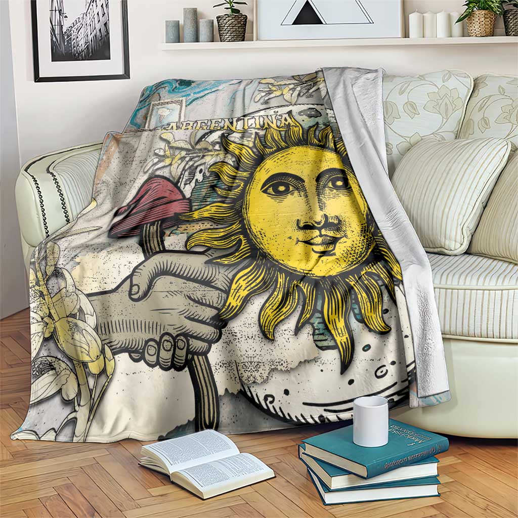 Argentina Blanket Sol De Mayo Retro Style - Wonder Print Shop