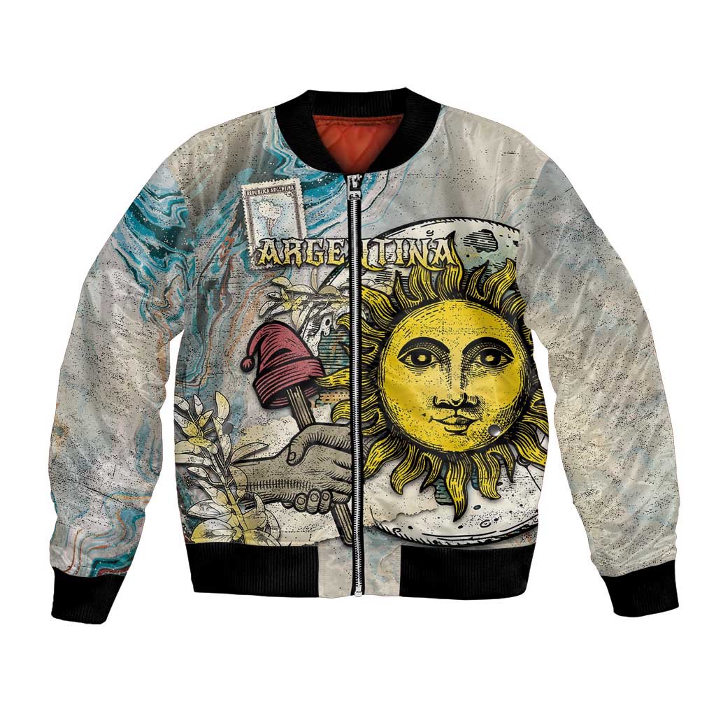 Argentina Bomber Jacket Sol De Mayo Retro Style - Wonder Print Shop