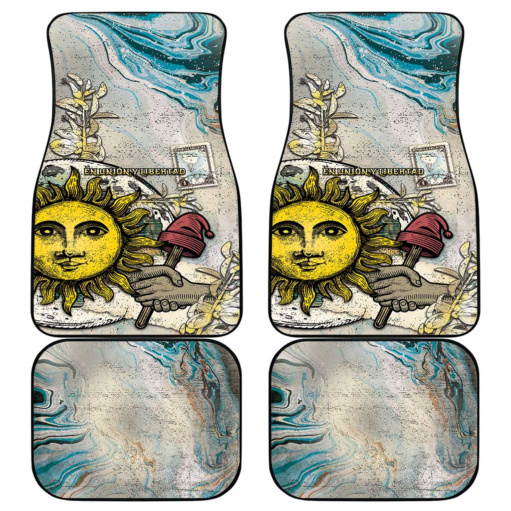 Argentina Car Mats Sol De Mayo Retro Style - Wonder Print Shop