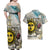 Argentina Couples Matching Off Shoulder Maxi Dress and Hawaiian Shirt Sol De Mayo Retro Style - Wonder Print Shop