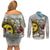 Argentina Couples Matching Off Shoulder Short Dress and Long Sleeve Button Shirt Sol De Mayo Retro Style - Wonder Print Shop
