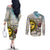Argentina Couples Matching Off The Shoulder Long Sleeve Dress and Long Sleeve Button Shirt Sol De Mayo Retro Style - Wonder Print Shop