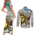 Argentina Couples Matching Short Sleeve Bodycon Dress and Long Sleeve Button Shirt Sol De Mayo Retro Style - Wonder Print Shop