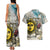 Argentina Couples Matching Tank Maxi Dress and Hawaiian Shirt Sol De Mayo Retro Style - Wonder Print Shop