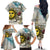 Argentina Family Matching Off The Shoulder Long Sleeve Dress and Hawaiian Shirt Sol De Mayo Retro Style - Wonder Print Shop