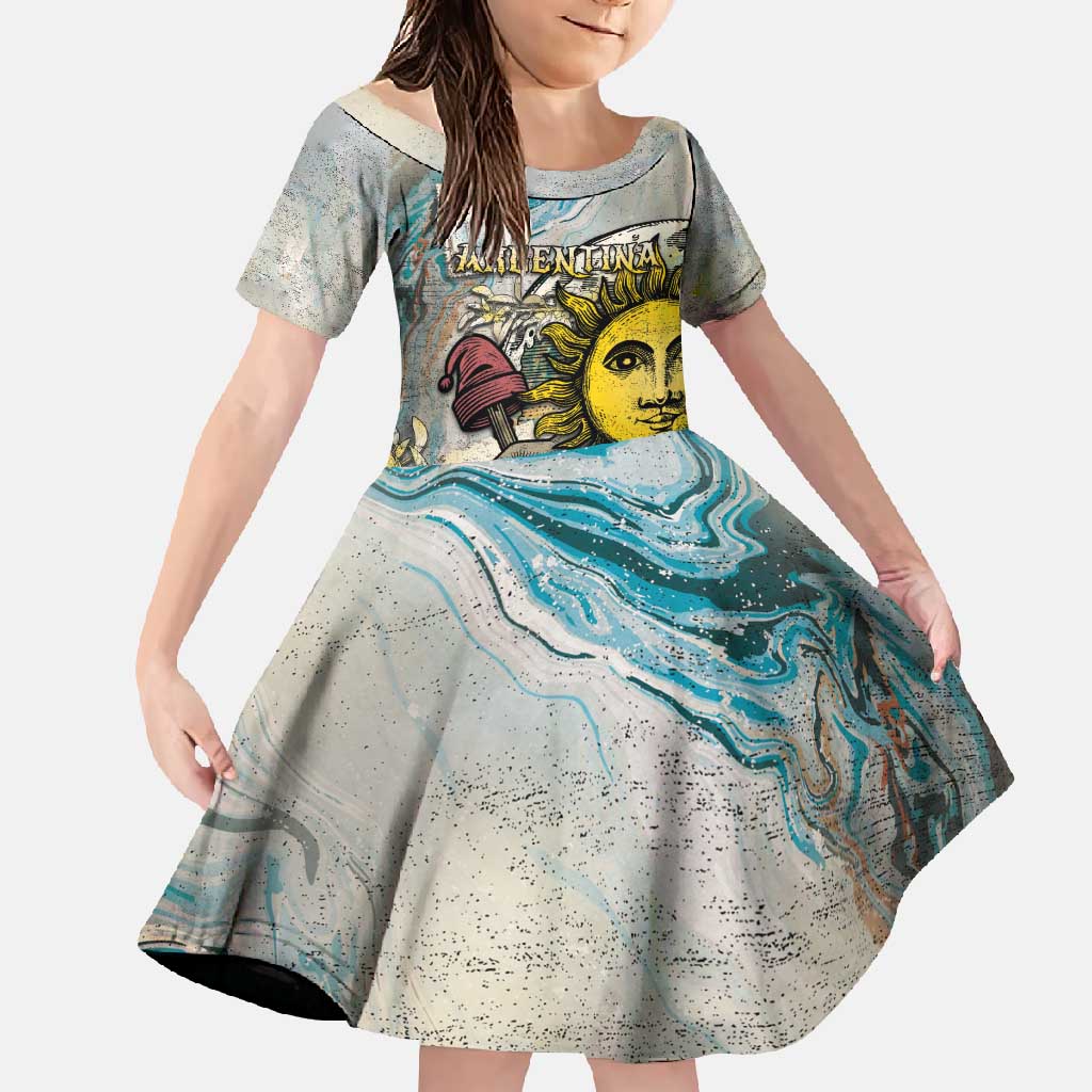 Argentina Family Matching Off Shoulder Maxi Dress and Hawaiian Shirt Sol De Mayo Retro Style - Wonder Print Shop