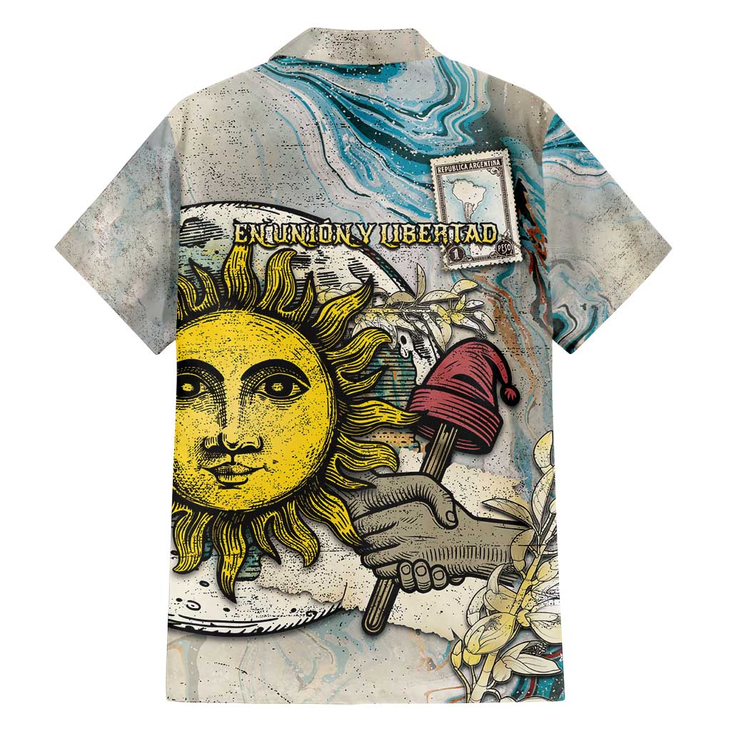 Argentina Family Matching Off Shoulder Short Dress and Hawaiian Shirt Sol De Mayo Retro Style - Wonder Print Shop