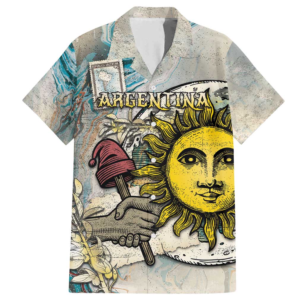 Argentina Family Matching Summer Maxi Dress and Hawaiian Shirt Sol De Mayo Retro Style - Wonder Print Shop