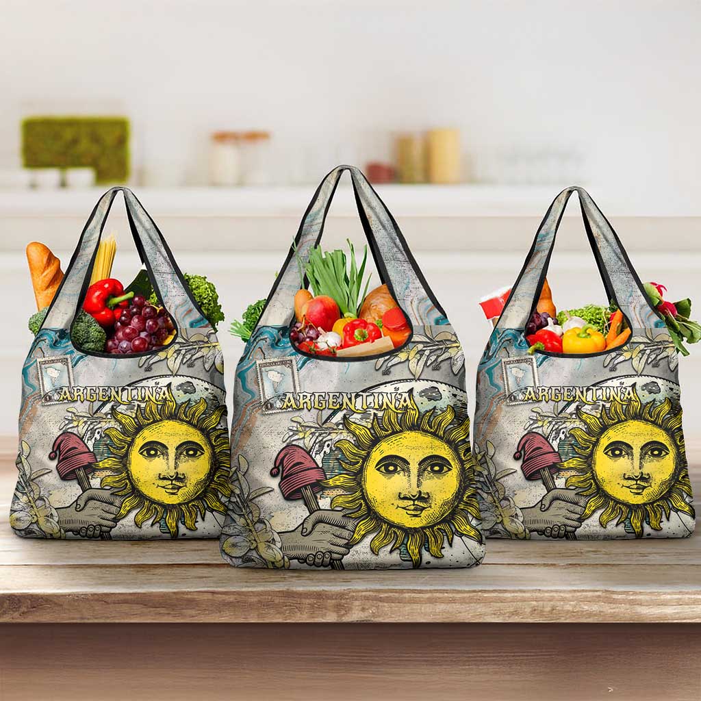 Argentina Grocery Bag Sol De Mayo Retro Style - Wonder Print Shop