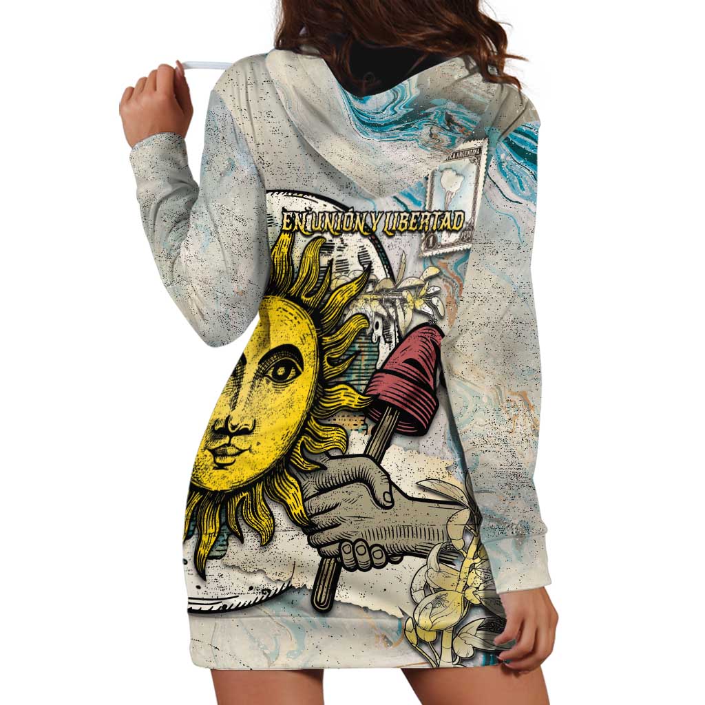 Argentina Hoodie Dress Sol De Mayo Retro Style - Wonder Print Shop