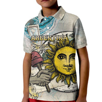 Argentina Kid Polo Shirt Sol De Mayo Retro Style - Wonder Print Shop