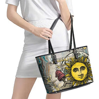 Argentina Leather Tote Bag Sol De Mayo Retro Style - Wonder Print Shop