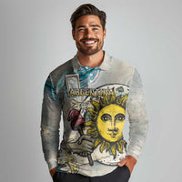 Argentina Long Sleeve Polo Shirt Sol De Mayo Retro Style - Wonder Print Shop