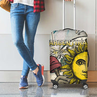 Argentina Luggage Cover Sol De Mayo Retro Style - Wonder Print Shop