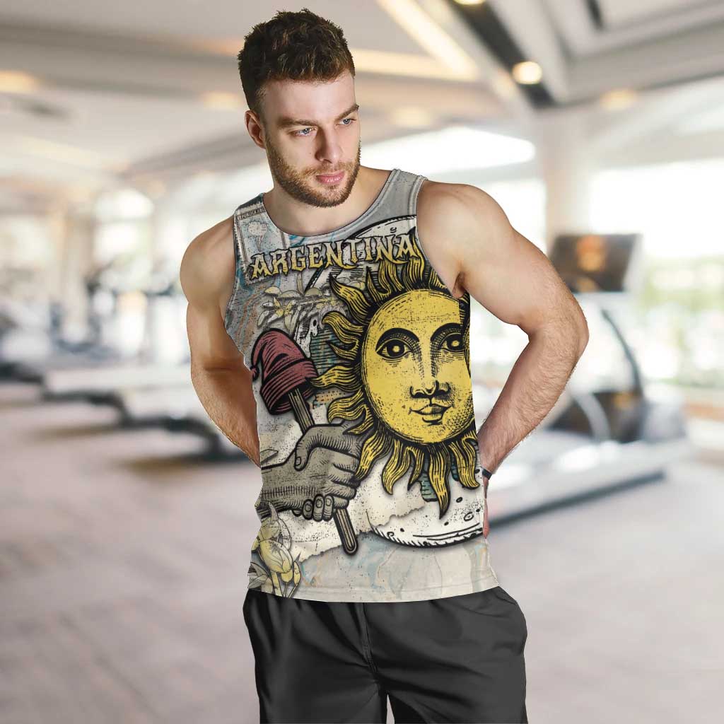 Argentina Men Tank Top Sol De Mayo Retro Style - Wonder Print Shop