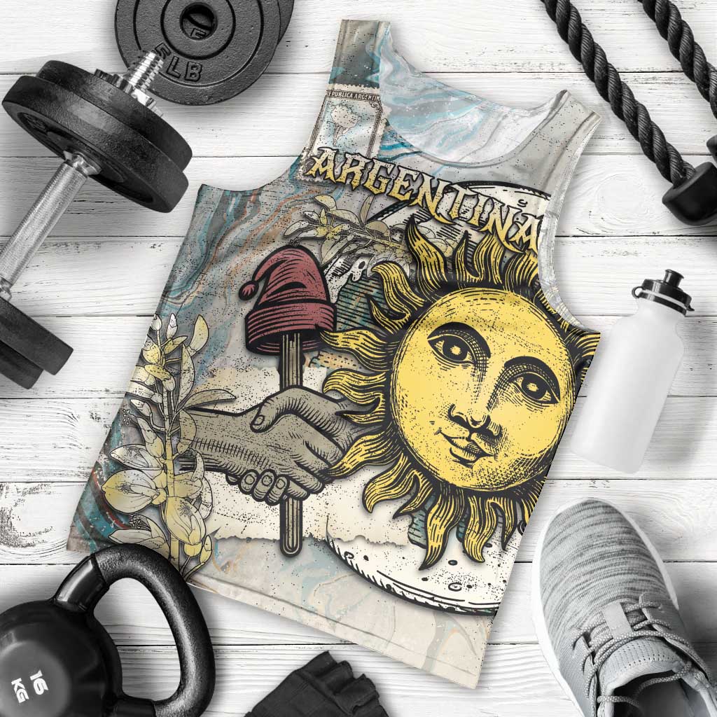 Argentina Men Tank Top Sol De Mayo Retro Style - Wonder Print Shop