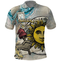 Argentina Polo Shirt Sol De Mayo Retro Style - Wonder Print Shop