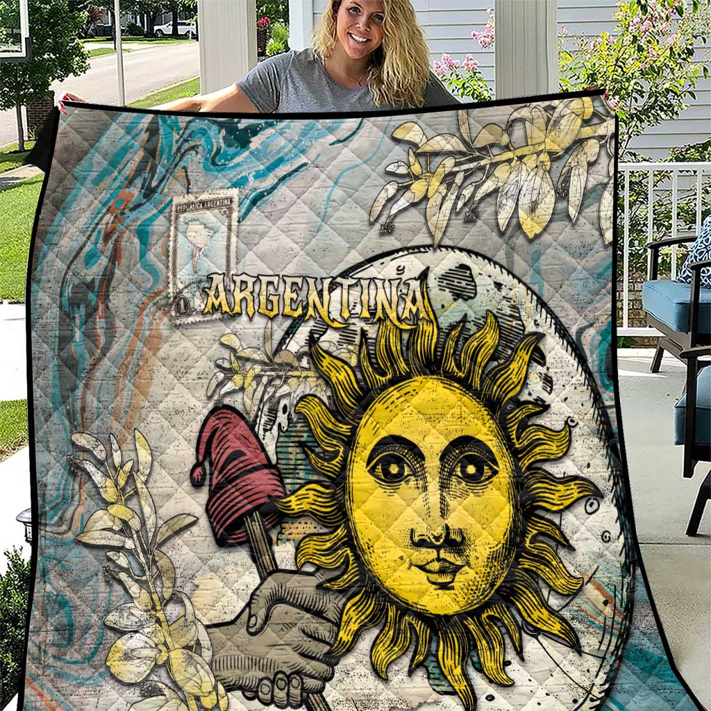 Argentina Quilt Sol De Mayo Retro Style - Wonder Print Shop