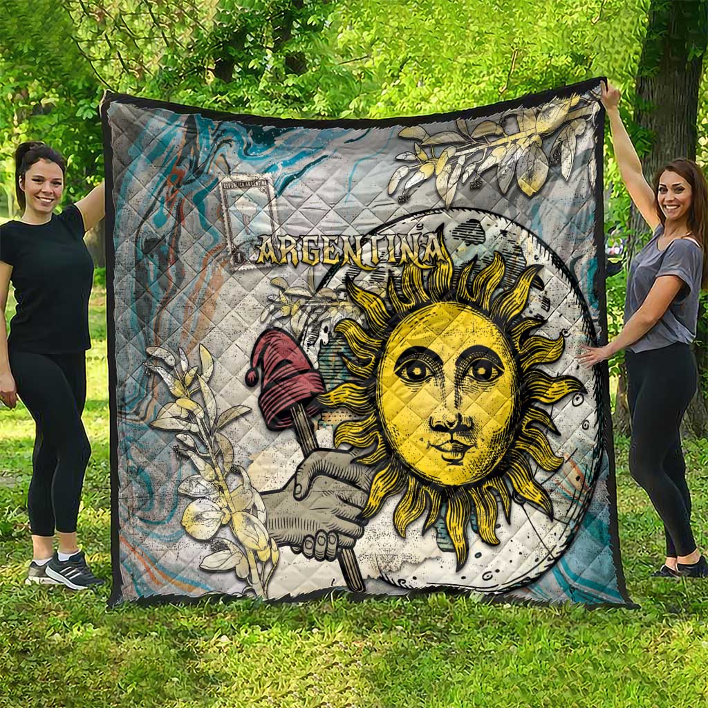 Argentina Quilt Sol De Mayo Retro Style - Wonder Print Shop