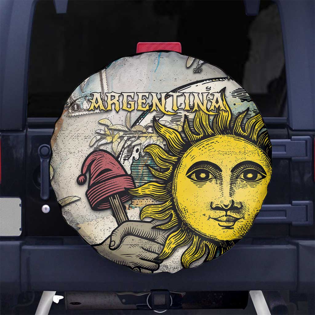 Argentina Spare Tire Cover Sol De Mayo Retro Style - Wonder Print Shop