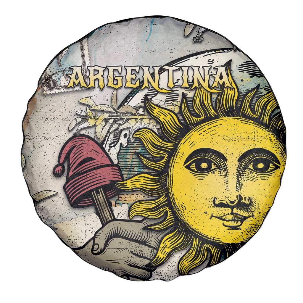 Argentina Spare Tire Cover Sol De Mayo Retro Style - Wonder Print Shop