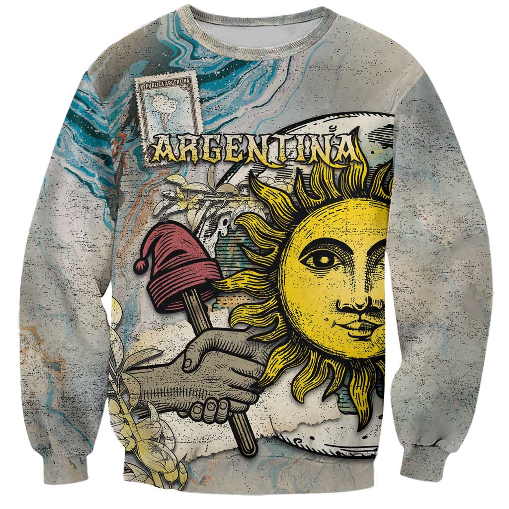 Argentina Sweatshirt Sol De Mayo Retro Style - Wonder Print Shop