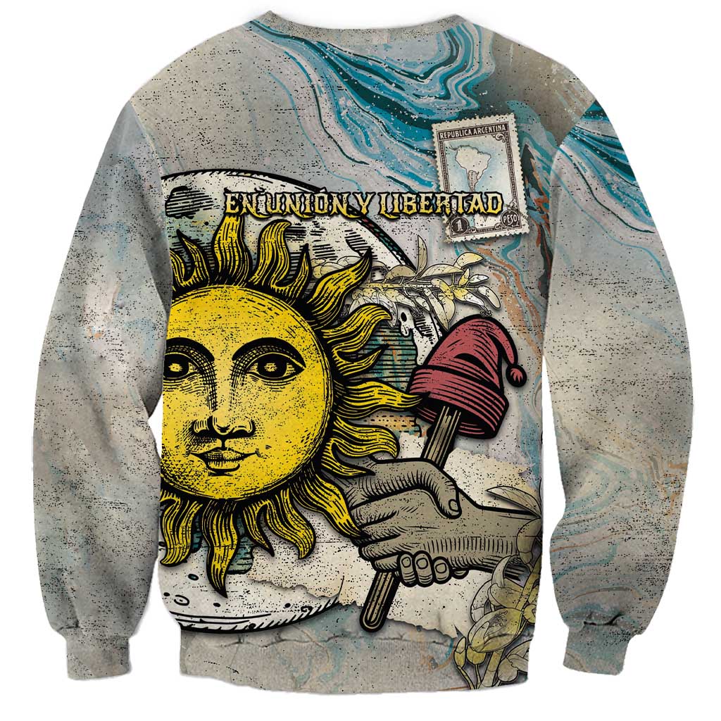 Argentina Sweatshirt Sol De Mayo Retro Style - Wonder Print Shop