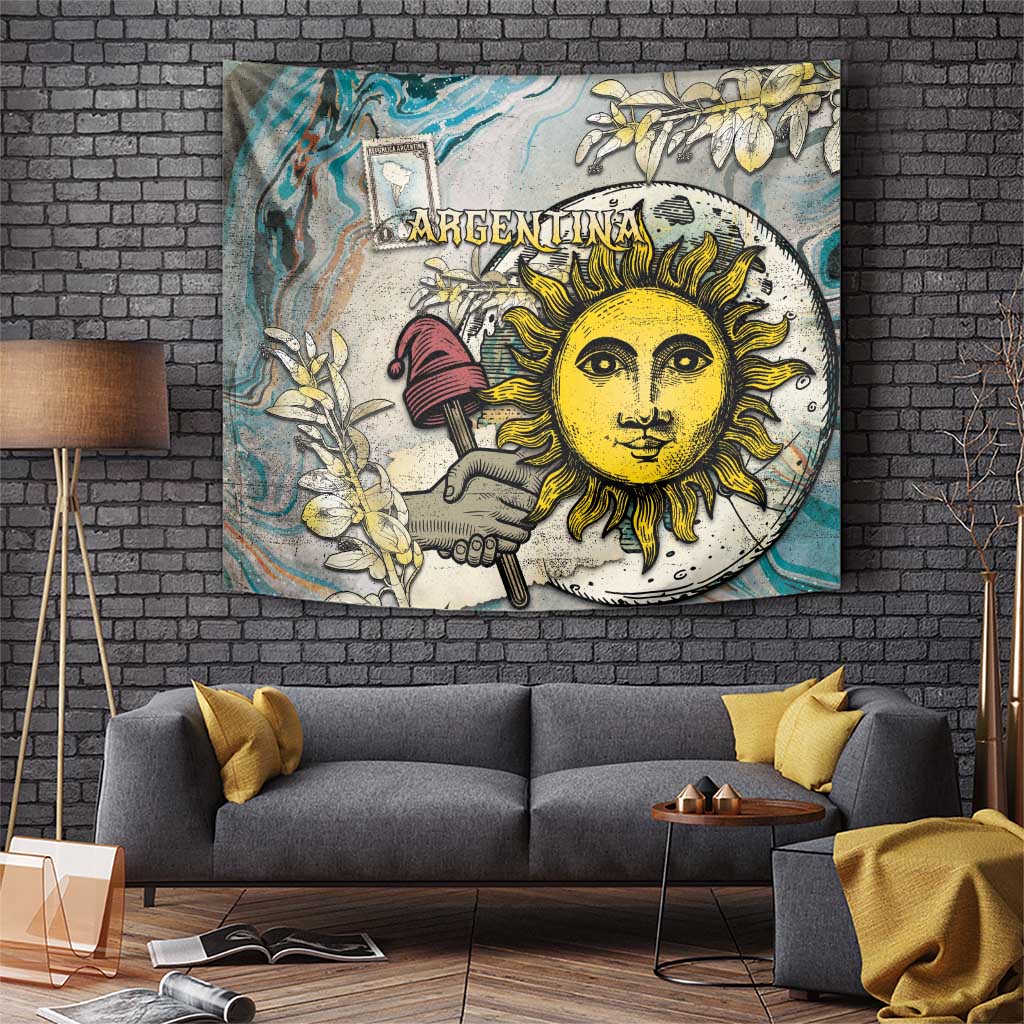 Argentina Tapestry Sol De Mayo Retro Style - Wonder Print Shop