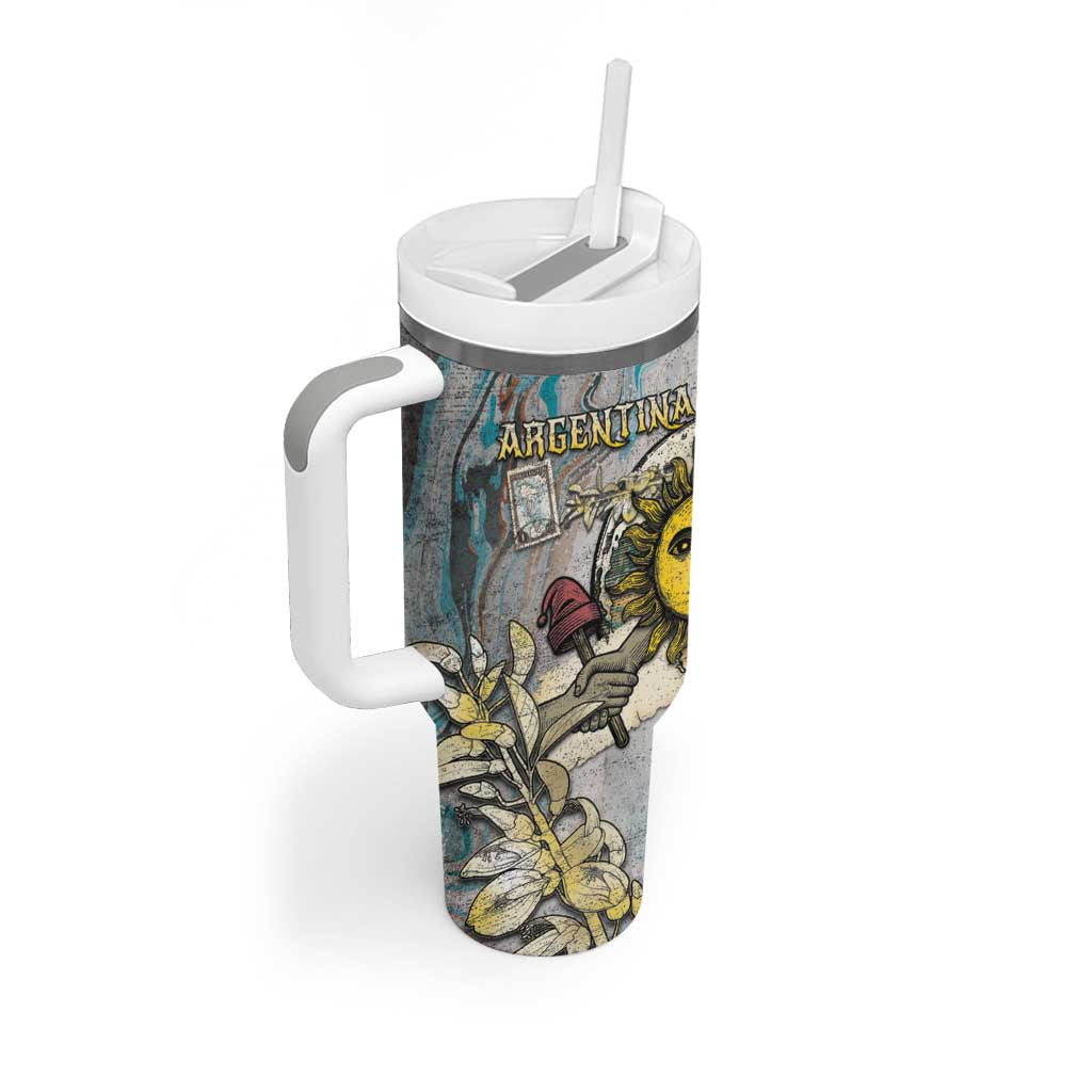 Argentina Tumbler With Handle Sol De Mayo Retro Style - Wonder Print Shop