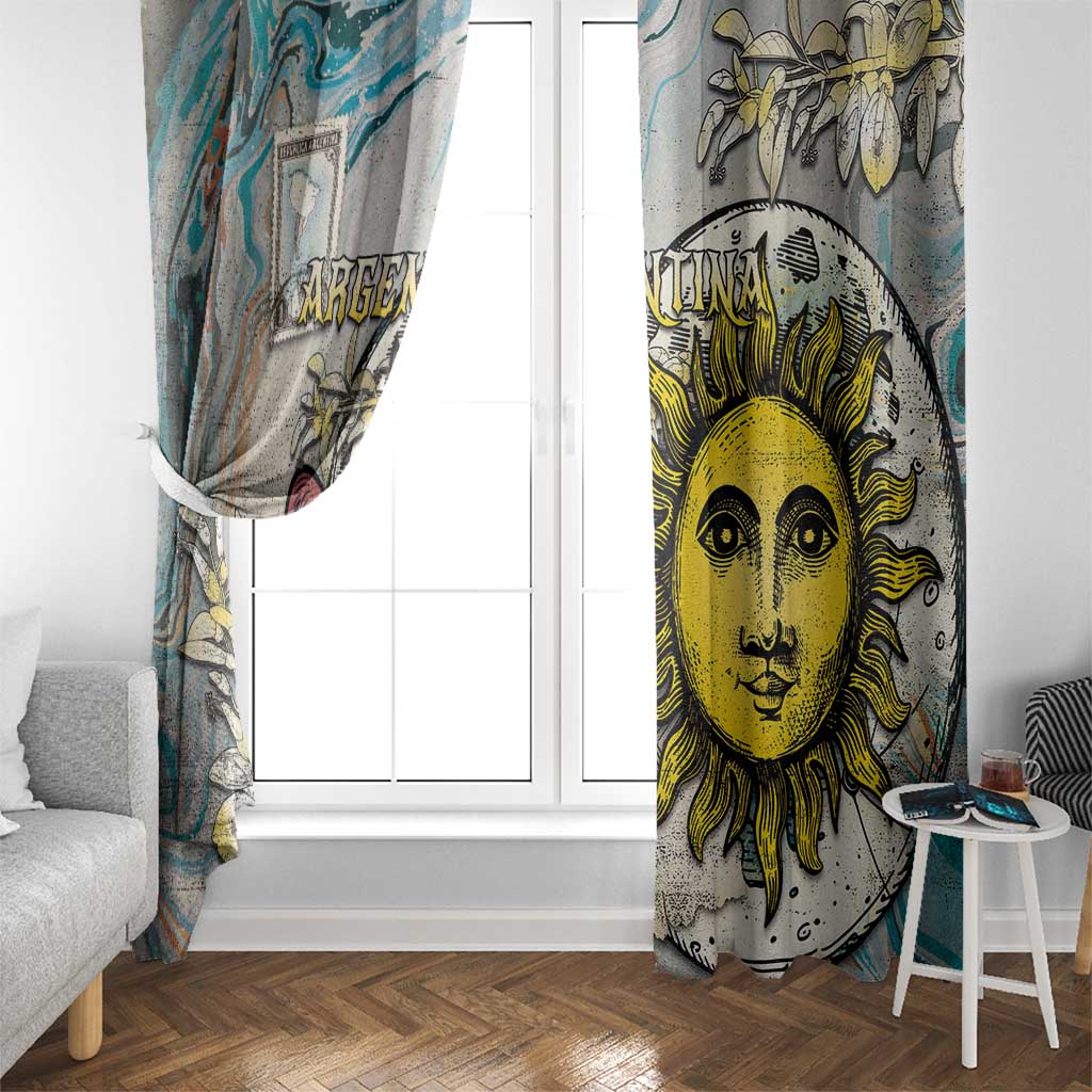 Argentina Window Curtain Sol De Mayo Retro Style - Wonder Print Shop