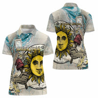 Argentina Women Polo Shirt Sol De Mayo Retro Style - Wonder Print Shop
