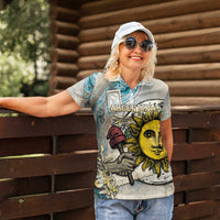 Argentina Women Polo Shirt Sol De Mayo Retro Style - Wonder Print Shop