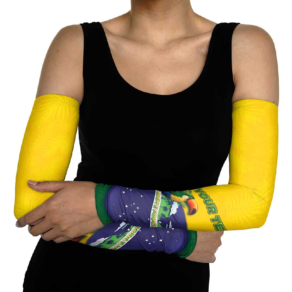 Personalized Brazil Arm Sleeves Toco Toucan Tropical Vibes - Wonder Print Shop
