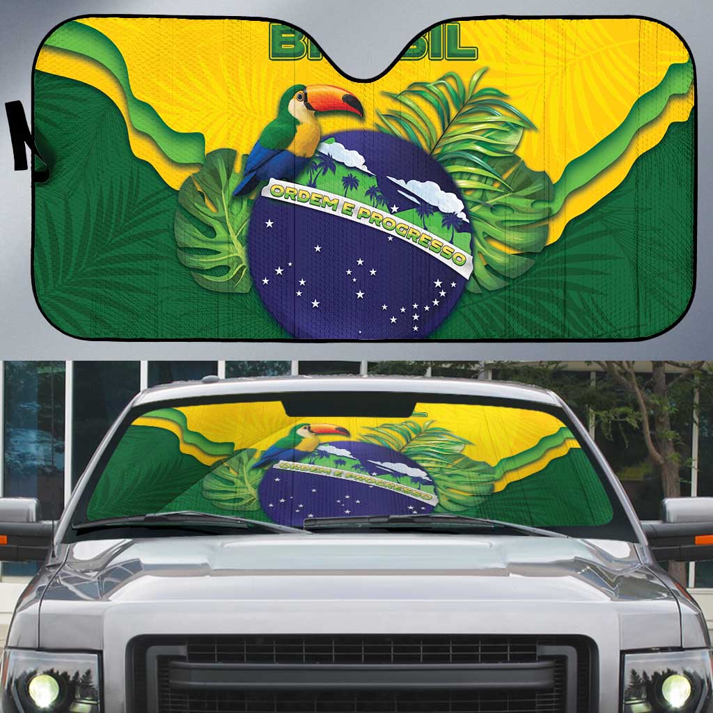 Brazil Auto Sun Shade Toco Toucan Tropical Vibes - Wonder Print Shop