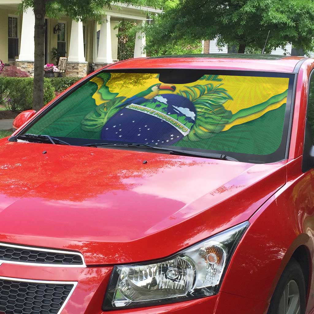 Brazil Auto Sun Shade Toco Toucan Tropical Vibes - Wonder Print Shop