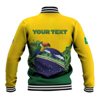 Personalized Brazil Baseball Jacket Toco Toucan Tropical Vibes - Wonder Print Shop