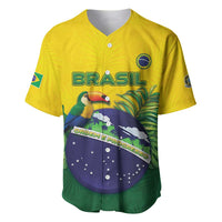 Personalized Brazil Baseball Jersey Toco Toucan Tropical Vibes - Wonder Print Shop