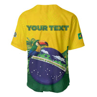 Personalized Brazil Baseball Jersey Toco Toucan Tropical Vibes - Wonder Print Shop
