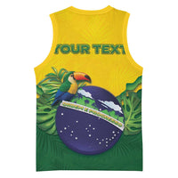 Personalized Brazil Basketball Jersey Toco Toucan Tropical Vibes - Wonder Print Shop