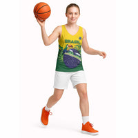Personalized Brazil Basketball Jersey Toco Toucan Tropical Vibes - Wonder Print Shop