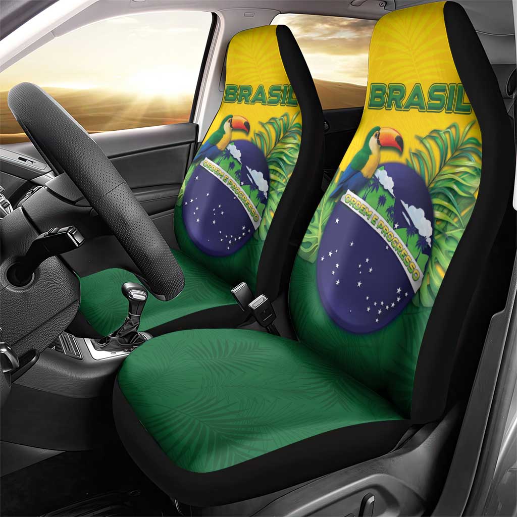 Brazil Car Seat Cover Toco Toucan Tropical Vibes - Wonder Print Shop