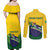 Personalized Brazil Couples Matching Off Shoulder Maxi Dress and Long Sleeve Button Shirt Toco Toucan Tropical Vibes - Wonder Print Shop